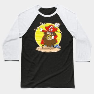 Dabbing Pirate Skull Dab Dance Baseball T-Shirt